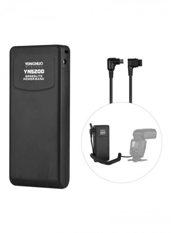 Professional Speedlite Power Bank For Camera 17.4x7.5x2.5cm Black