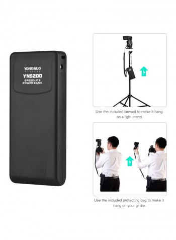 Professional Speedlite Power Bank For Camera 17.4x7.5x2.5cm Black