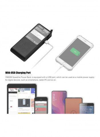 Professional Speedlite Power Bank For Camera 17.4x7.5x2.5cm Black