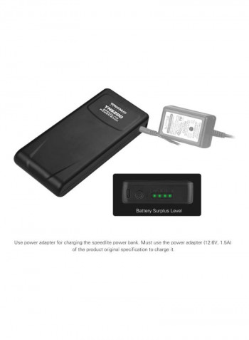 Professional Speedlite Power Bank For Camera 17.4x7.5x2.5cm Black