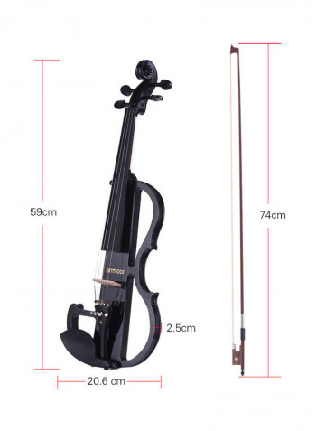 4/4 Full Size  Solid Wood Electric Silent Violin Set