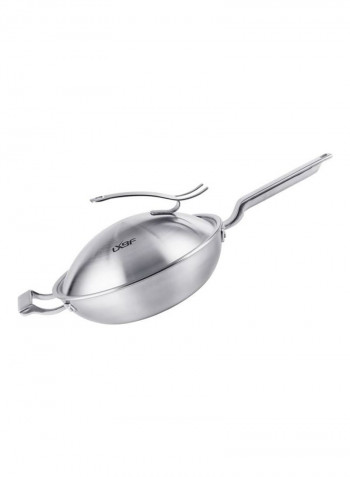 Steel Non Stick Wok Cooking Pot Multicolour