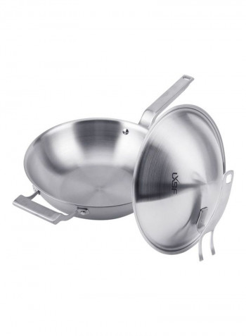 Steel Non Stick Wok Cooking Pot Multicolour