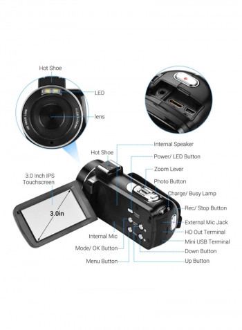 4K Ultra HD Handheld Professional Digital Video Camera