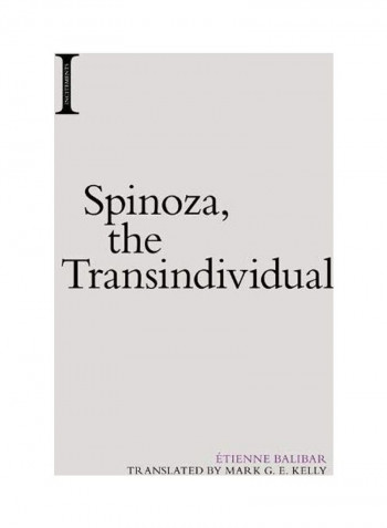 Spinoza The Transindividual Hardcover English by Etienne Balibar