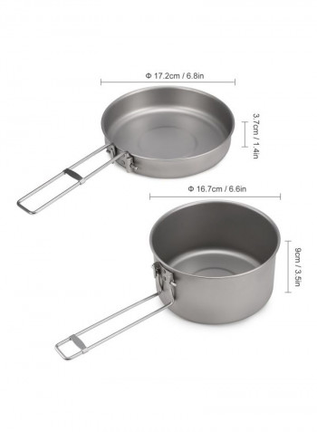 3-Piece Lightweight Camping Cookware Set