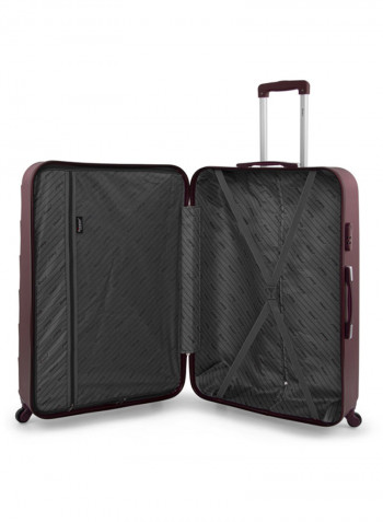 Hardside 4 Piece Luggage Trolley Set Burgundy