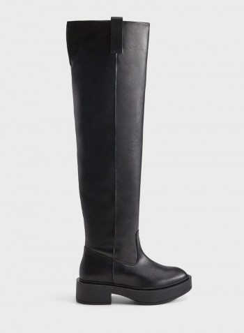 Regular Knee High Boots Black