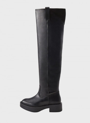 Regular Knee High Boots Black