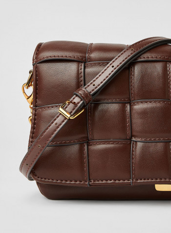 Wynonna Quilted Shoulder Bag Brown