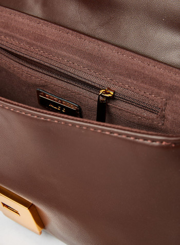 Wynonna Quilted Shoulder Bag Brown