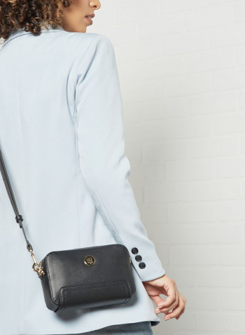 Monogram Plaque Camera Bag Black