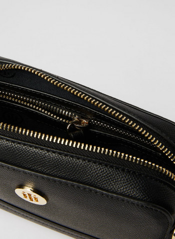 Monogram Plaque Camera Bag Black