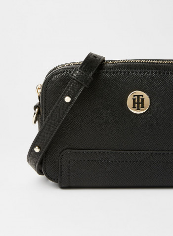 Monogram Plaque Camera Bag Black