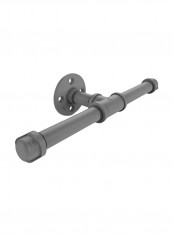Pipeline Collection Double Roll Toilet Paper Holder Matte Grey