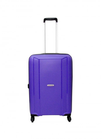 Unbreakable Sleek Hardside 3 Piece Luggage Trolley Set Purple/Silver/Black
