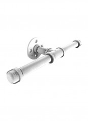 Pipeline Collection Double Roll Toilet Paper Holder White 12.2x3.8x.3inch