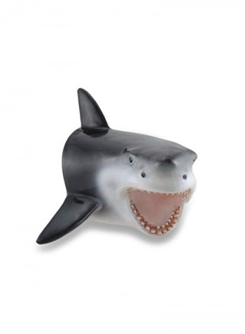 Predator Shark Head Wall Mount Statue Grey/White 16x11.5x10inch