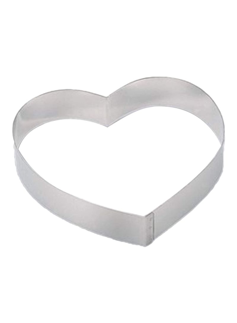 Heart Shaped Cake Ring Silver 7inch