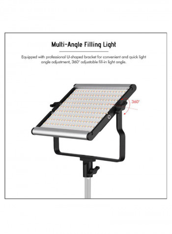Adjustable Brightness Photography Camera Video LED Light Black/Clear