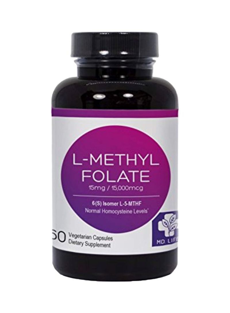 L Methyle Folate Dietary Supplement 15 mg - 60 Vegetarian Tablets