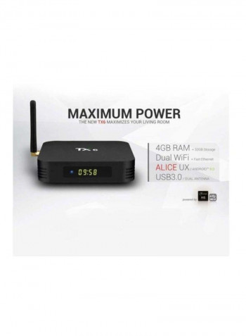 TX6 4K Android TV Box XD4989214 Black