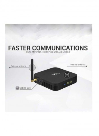 TX6 4K Android TV Box XD4989214 Black