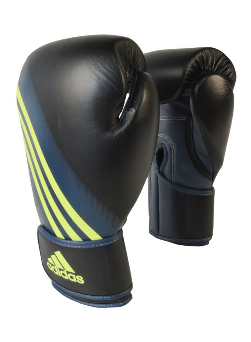Pair Of Speed 300 Boxing Gloves Black/Blue/Yellow 14ounce