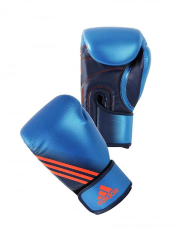 Pair Of Speed 300 Boxing Gloves Metallic Blue/Navy Blue/Orange 10ounce