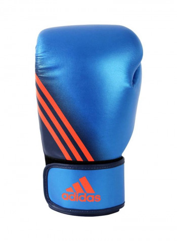Pair Of Speed 300 Boxing Gloves Metallic Blue/Navy Blue/Orange 14ounce