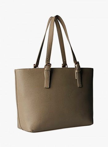 Polyester Blend Shoulder Bag Brown