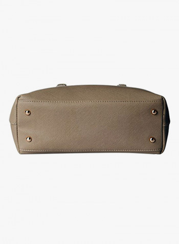 Polyester Blend Shoulder Bag Brown