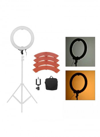 LED Photography Ring Light With Accessories White/Black/Brown
