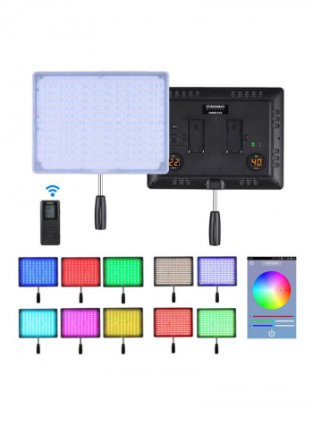 RGB LED Video Light 31.8x23.8x2.7centimeter White/Black
