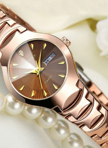 Women's Stainless Steel Brief Design Analog Watch 8821