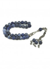 Sodalite Prayer Beads With Sterling Silver Components