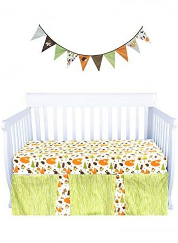 6-Piece Charming Forest Animals Crib Bedding Set