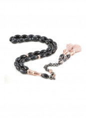 Onyx Prayer Beads With Sterling Silver Components