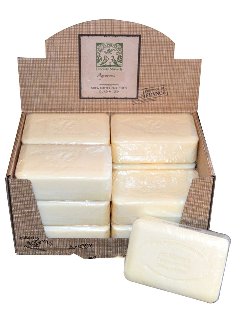 12-Piece Agrumes Shea Butter Enriched Soap Set Beige 12 x 250g