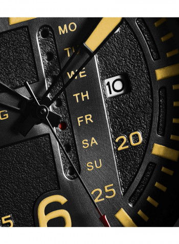 Men's Casual Leather Quartz Analog Wrist Watch 3916.3