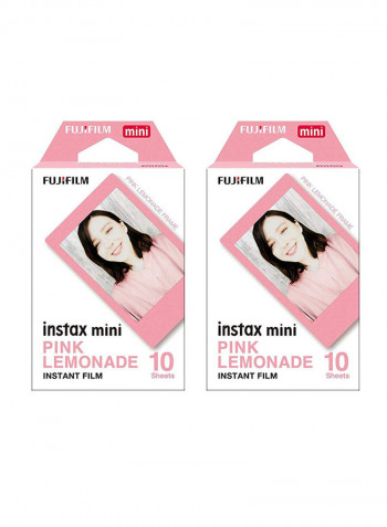Pack Of 20 Instax Mini Lemonade Film Pink