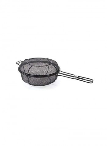 Grill Basket And Skillet Black 23.5x12x5.5inch