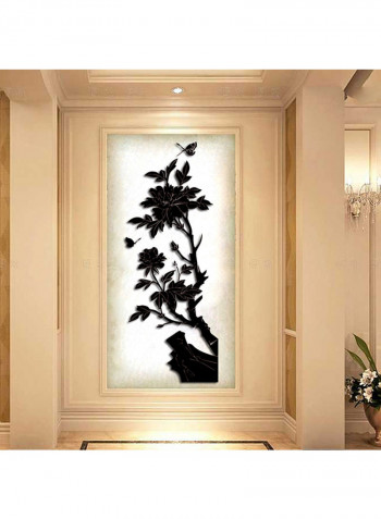 Plant Design Wall Sticker Black 60x90cm