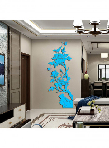 Plant Design Wall Sticker Blue 60x90cm