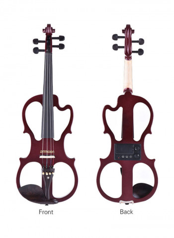 Wood Electric Violin Fiddle Maple Body