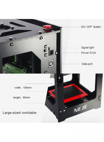 Automatic Print Engraving Carving Machine Black