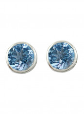 925 Sterling Silver Topaz  Stud Earrings