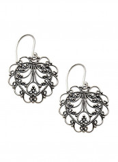 925 Sterling Silver Valentine Vine Filigree Earrings