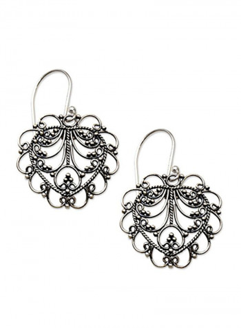 925 Sterling Silver Valentine Vine Filigree Earrings