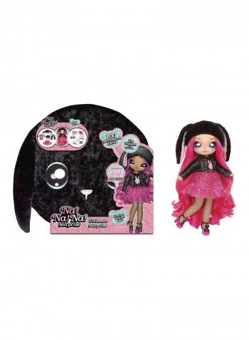 NaNaNa Surprise Ultimate Black Bunny Doll with 100+ Mix and Match Looks